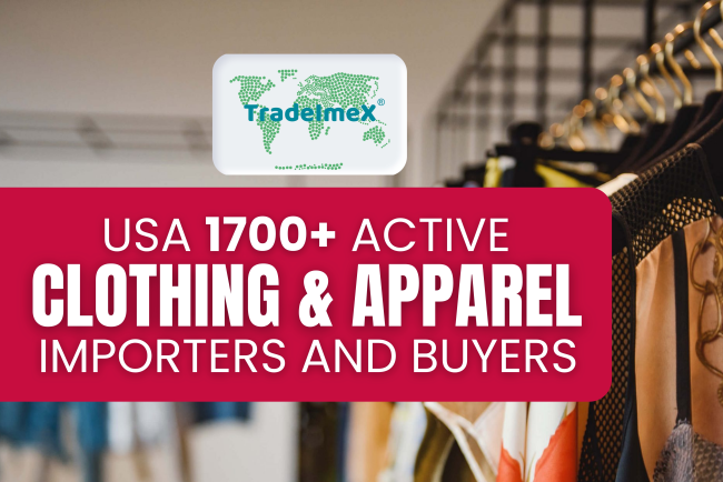 List of 1700+ Clothing & Apparel Importers and Buyers in USA