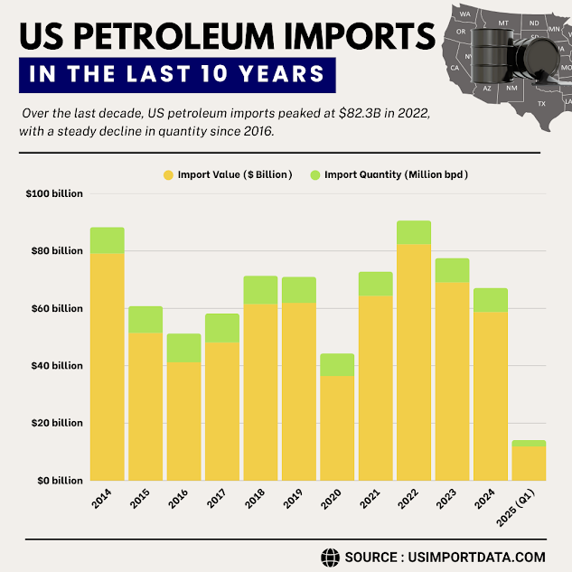 Yearly US Petroleum Import Data
