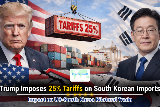Trump Imposes 25% Tariffs on South Korean Imports: Impact on US-South Korea Bilateral Trade