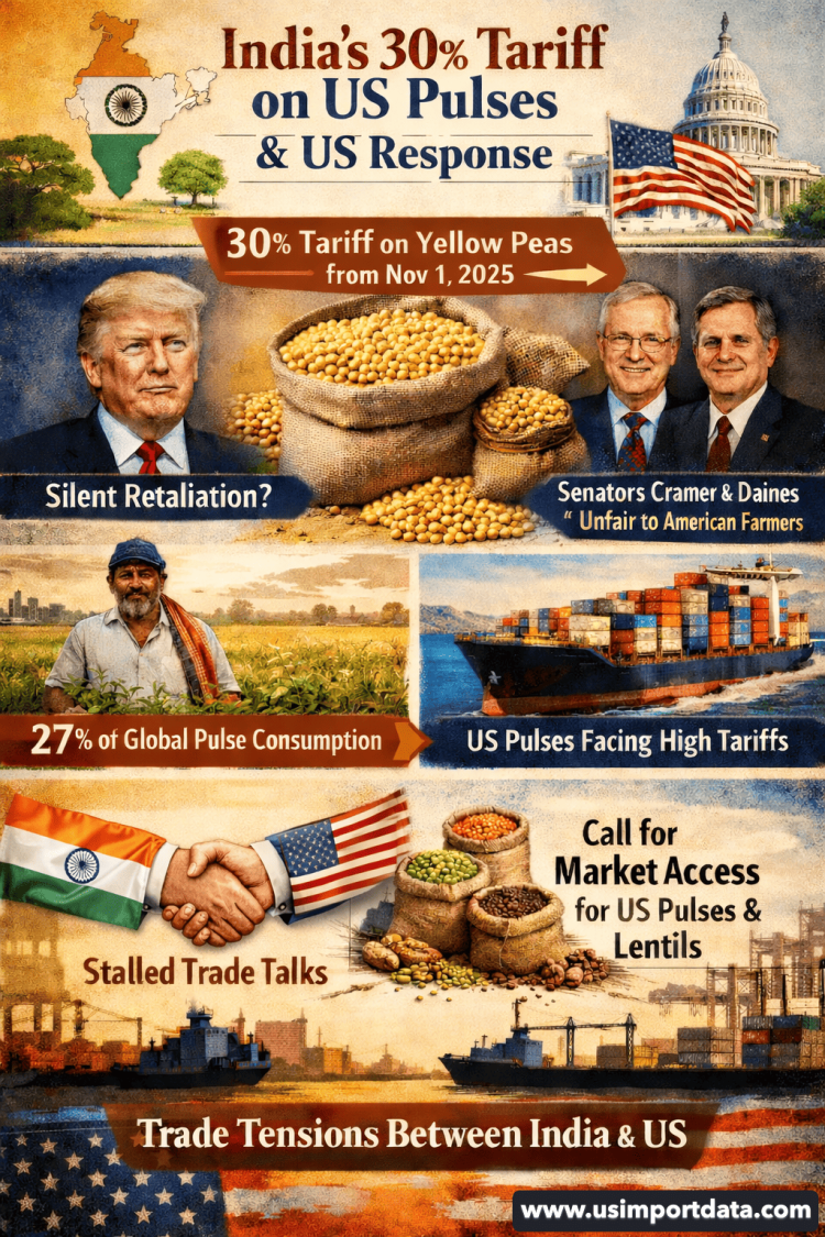 India imposes 30 tariffs on us pulses