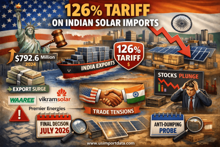 US imposes 126% tariff on Indian solar panels