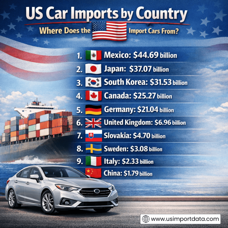 US Car Imports by Country: Where Does the US Import Cars From?