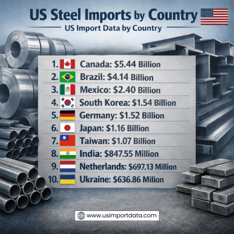 US Steel Imports by Country | US Import data by Country 