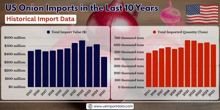 US Onion Imports in the Last 10 Years: Historical Import Data