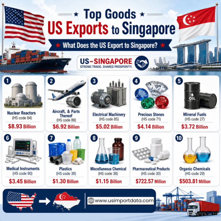 Top Goods US Exports to Singapore: What Does the US Export to Singapore?